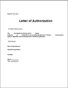 authorization letter formats under fontanacountryinn com authorization letter sample to process documents