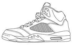 jordan 5 sketch