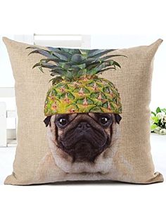 26 x 26 Square Floor Pillow Kess InHouse Pom Graphic Design Ares The Pug Black Multicolor