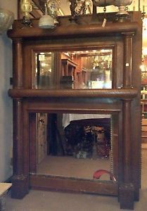 Oak Mantel c.1909 - #1963 | Cast iron fireplace Fireplace mantel and Mantels