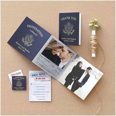 passport wedding invitations
