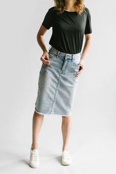 10 ideas de Faldas jean media pierna faldas moda faldas moda
