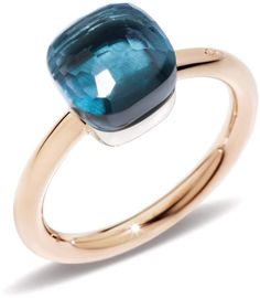 Cocktail Ring Fashion Wire Ring Silver and Gems Woman Jewelry One of a kind Blue Stone Ring Sterling Silver 950 Blue Topaz 5mm Ring