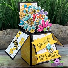 Bee Happy Clear Stamps Dovecraft Set of 5 Nature//Spring