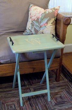 44 Best Tv Tray Refinished Images On Pinterest Furniture Makeover Nate S Been Begging For Tv Trays A Years Now Um Duh