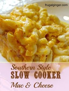 Southern Style Slow Cooker Mac & Cheese - Slow Cooker - Ideas of Slow Cooker #SlowCooker - Here in the South we love our Mac & Cheese. You really can't go to a Pot Luck or family get together and not have at least one type of mac & cheese there. It is a true Southern staple. We have a family recipe that I love but I came across a Southern style slow cooker mac & cheese recipe that I tried and fell in love with. I saw this on Trisha Yearwood's cooking show and it it so much simpler to make. Sout