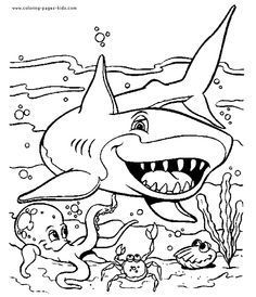 tiger shark coloring page inspiration fish thr pinterest