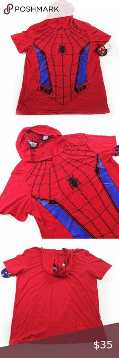 4//5 Red Top W// Spiderman On Front Black Bottoms W// Graphics Spiderman Boy/'s XS