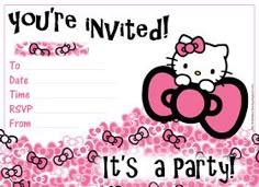 hello kitty invitations printable free
