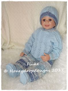 PAPER KNITTING PATTERN 19-22/" Reborn Lil Sweetheart Honeydropdesigns