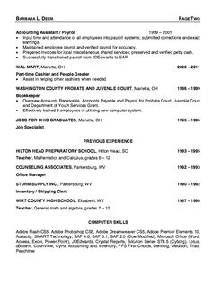 payroll specialist resumes