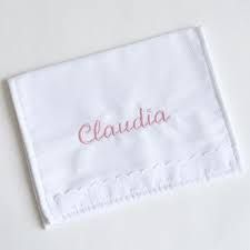 Bautizo Bautismo Blanco Crema Manta Nombre Personalizado Bordado