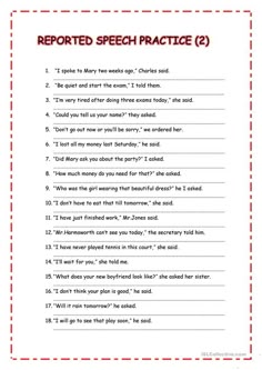 230 reported speech ideas reported speech speech indirect speech