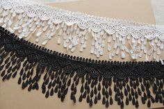 Deep Off White Lace Edging X1 Card