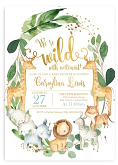 Disney Bambi Baby Shower invitations personnalisé Orange