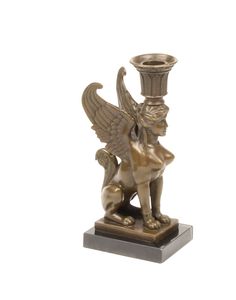 Kerzenständer Skulptur Figur Bronze Totenkopf Skelett