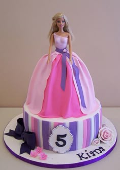 64 Amazing Barbie Cake Designs Images Cookies Bakken Birthday Cakes