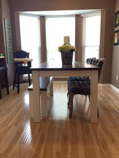 dining chairs rustic farmhouse wood solid kitchen wooden bench upholstered matching ivory distressed legs tables talkhouzy