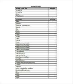 budget template word
