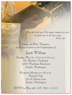 confirmation invitations touch of color front surf layout