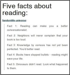 Five Facts About Reading More Than Five Facts About Reading More Than