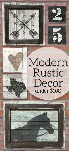 Modern Rustic Decor Under 100 Farmhouse Industrial Gallery Wall Modern Rustic Decor Under 100 Farmhouse Industrial Gallery Wall