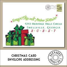 christmas card envelopes templates