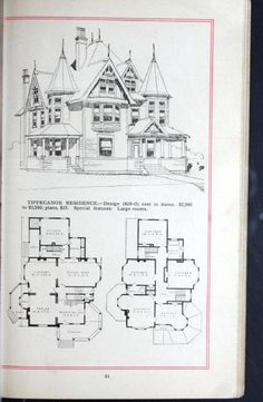 1873 Print House Home Architectural Design Floor Plans Victorian ... 1873 Print House Home Architectural Design Floor Plans Victorian ...