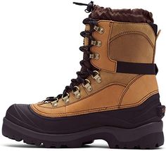 US M 2019 Mens Boots Mens Fashion Ankle Casual Vintage Brushed Outsole Lace Up Work Boot Winter Faux Fleece Inside High Top Boot Color : Black, Size : 10.5 D