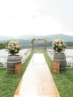 Ceremony Decorations, Aisle Decor, Outdoor Ceremony Aisle, Outdoor Wedding Ceremony, Rustic Wedding Decor, Outdoor Wedding Decorations, Wedding Aisle Outdoor, Wedding Aisle Decorations, Outdoor Ceremony