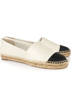 Tory Burch Perforated Logo Espadrille | Blush | Pinterest ... Tory Burch | Two-tone leather espadrilles | NET-A-PORTER.COM