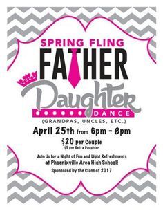 daddy daughter dance event custom printable package flyer father daughter dance flyer templates