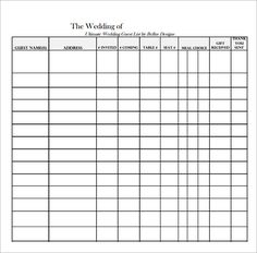 Printable Wedding Guest List Template Extraordinary 8 Best Wedding Images On Pinterest Ceremony Decorations Wednesday . Printable Wedding Guest List Template Classy 8 Best Wedding Images On Pinterest Ceremony Decorations Wednesday .