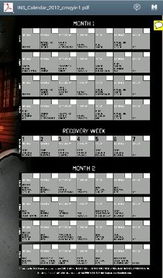 insanity workout calendar