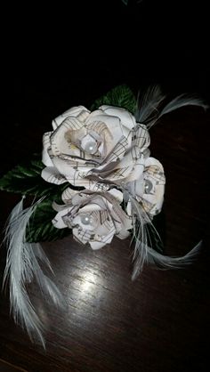 Corsage Pale Yellow Chiffon Collar Flower with Metallic Gold Dots Collar Attachment