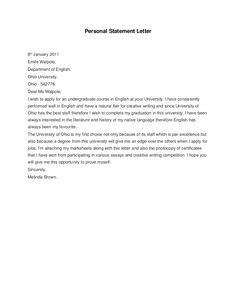 Personal statement employer