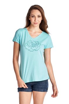 Women Ladies 3//4 Sleeve Rose Glitter High Low Curved Hem Jersey T Shirt Long Top