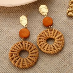 Adara Drop Dangle Earrings Gifts for Her Polymer Clay Earrings Handmade Jewelry Lightweight Earrings