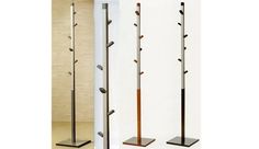 con estante para monedero acabado en negro mate Perchero de pie moderno de Hapilife /árbol de metal expositor para recibidor con soporte para ropa 45 x 45 x 180 cm