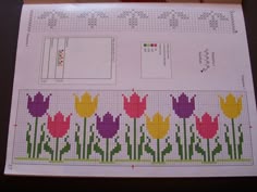 De toalla 50 x 140 cm retro flor//tulipán en gris