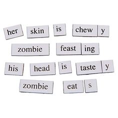 Poetry Tiles Fantasy SciFi Themed Fridge Word Magnets for Poems 660 Horror