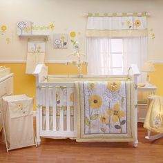 daisy crib bedding