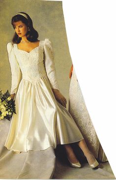 Bride In A 90 S Vintage Wedding Gown From A Magazine Bride In A 90 S Vintage Wedding Gown From A Magazine