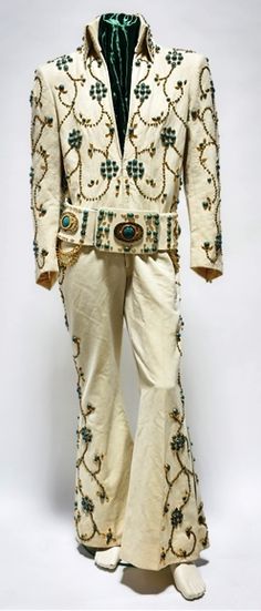481 Best Elvis Jumpsuits And Clothes Images On Pinterest In 2018 Elvis Presley Aqua Blue Vine Jumpsuit 1977 Concerts And