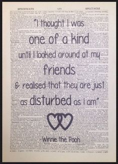 Winnie The Pooh Spruch Vintage Wörterbuch Seite Druck Bild Kunst Disorganised