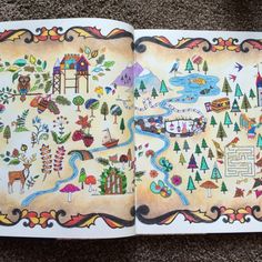Johanna Basford Enchanted Forest Map Page