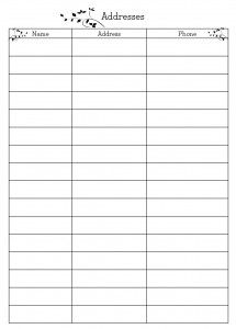 free printable address book pages get your contact information free printable address book pages