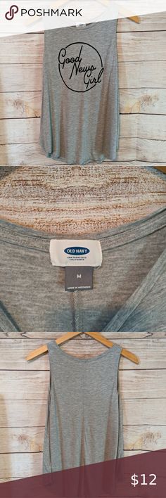 Old Navy Linen Blend Heathered Green Sleeveless Top Hi-low Girl/'s Size Small 6-7