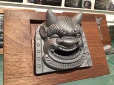 Japanese Handmade Traditional Art Onigawara Iemori*Demon Face F