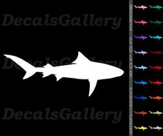 8/" Mako Marine Boat fishing fish shark Truck Car Vinyl Decal window sticker